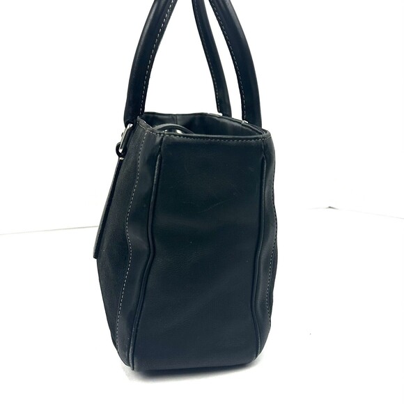 Coach Canvas Purse Black Leather Trim No. MOP-9428 - Picture 3 of 16